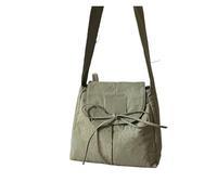 Sac à bandoulière à rabat en nylon, sac à bandoulière de grande capacité, sac à bandoulière décontracté pour étudiant, marron, Taille unique