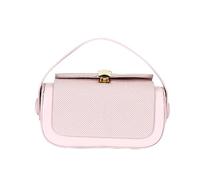 Sac à bandoulière à rabat en tissu coloré, sac à main texturé avec sangle réglable, petit sac à main chic, Rose 10, 14.9 x 5.5 x 11 inch