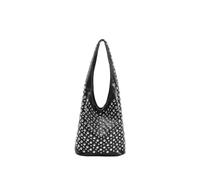Sac à Bandoulière à Rivets Sacs seau à rivets for femmes, sacs à main de luxe de créateurs, sacs bandoulière souples, sacs cabas punk cloutés, pochettes fourre-tout for femmes(Black small rivet)