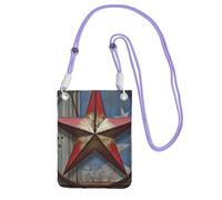 Sac à bandoulière American Wastern Texas Star pour femme et homme - Mini sac à main étanche pour téléphone portable - Petit sac à bandoulière avec sangle réglable - Pochette de voyage pour téléphone