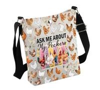 Sac à bandoulière amusant avec inscription « Ask Me About My Packers » - Cadeau pour les amateurs de poule - Cadeau pour maman, Packersbag