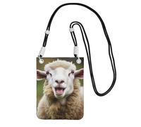 Sac à bandoulière amusant avec langue de mouton coquin, animal mignon, résistant à l'eau, grande capacité avec sangle réglable, sac à bandoulière compact en polyester, Noir , Taille unique