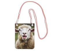 Sac à bandoulière amusant avec langue de mouton coquin, animal mignon, résistant à l'eau, grande capacité avec sangle réglable, sac à bandoulière compact en polyester, rose, Taille unique