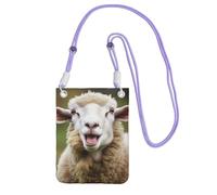 Sac à bandoulière amusant avec langue de mouton coquin, animal mignon, résistant à l'eau, grande capacité avec sangle réglable, sac à bandoulière compact en polyester, violet, Taille unique