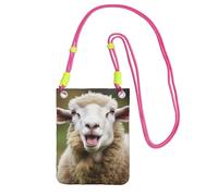 Sac à bandoulière amusant avec langue de mouton coquin, animal mignon, résistant à l'eau, grande capacité avec sangle réglable, sac à bandoulière compact en polyester, Fuchsia, Taille unique