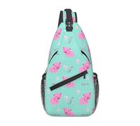 Sac À Bandoulière Animal Rose Aime-Moi Petit Sac À Dos Élégant Loisir Sacs Poitrine, Pour Camping, Office, Cyclisme