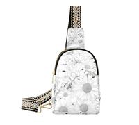 Sac à bandoulière anti-vol pour femme Motif marguerite Blanc, Marguerite blanche., 1 size