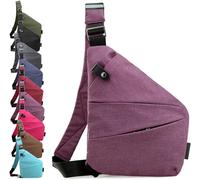 Sac à bandoulière antivol, Sac de Voyage antivol pour Homme et Femme, Sac de Poitrine Multi-Poches, Sac à bandoulière, Sac de Voyage étanche pour vélo, Camping, randonnée