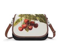 Sac à bandoulière Art Cherry Painting pour femme, sac à bandoulière en cuir, bandoulière amovible réglable, sacs mains libres