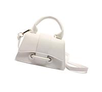 Sac à bandoulière assorti pour femme, sac à main tendance avec poignée sur le dessus, style coréen, bandoulière en cuir PU, bandoulière colorée pour femme, blanc, Medium