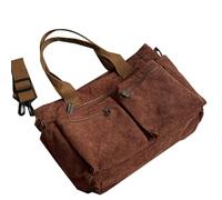 Sac à bandoulière assorti pour femme, style coréen, sac à main en cordon, sac à bandoulière simple, sac à bandoulière en velours côtelé pour femme, style coréen, sac à main avec poignée sur le dessus