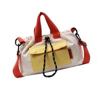 Sac à bandoulière assorti pour femme - Style coréen simple - Sac à main avec cordon de serrage - Pour tous les jours - Seau à bandoulière simple avec cordon de serrage pour tous les jours, beige, One