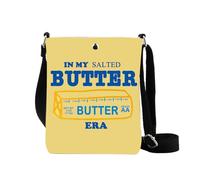 Sac à bandoulière au beurre salé - Cadeau pour amateur de beurre salé - Cadeau de pâtissier - Sac à bandoulière sur le thème des beurres, Poids net Cb2, large