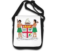 Sac à bandoulière avec blason des Fidji Blanc