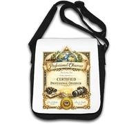 Sac à bandoulière avec certificat célébrant les compétences d'observation d'experts, blanc