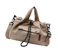 Sac à bandoulière avec cordon de serrage pour femme, sac à bandoulière en toile, sac à main tendance, style coréen, sac à bandoulière, kaki