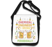 Sac à bandoulière avec inscription « I'm A Chemical Engineer I Drink Beer Perioically Funny Science Graphic » Blanc