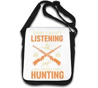 Sac à bandoulière avec inscription « Sorry I Wasn't Listening I Was Thinking About Hunting Duck And Deer » Blanc