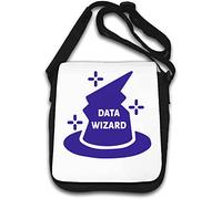 Sac à bandoulière avec logo Data Wizard Hat Mathématiques et statistiques Blanc