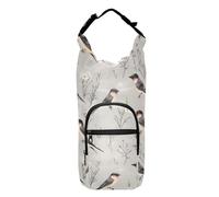 Sac à bandoulière avec motif d'hirondelles mignonnes pour bouteille d'eau, sac de transport pour bouteille d'eau de randonnée pour bouteilles de 50/61/81/1,2 l