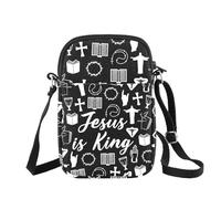 Sac à bandoulière avec prière chrétienne et foi - Jésus est roi - Cadeau religieux, Jesus is King B UK