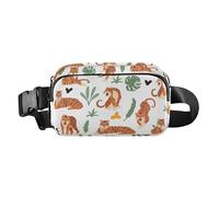 Sac à bandoulière avec sangle réglable pour homme et femme - Motif tigre - Pour voyage, shopping, course à pied, Animaux mignons Tigres, Moderne