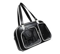 Sac à bandoulière avec sangle réglable pour une décoration unique et une utilisation quotidienne en PVC, Noir , One Size