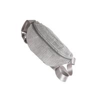 Sac à bandoulière avec strass étincelants et sangle réglable - Support compact pour téléphone portable - En nylon - Style urbain élégant - Pour femme, Argenté., Beauté de masse