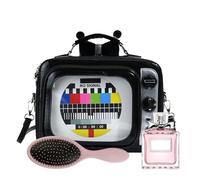 Sac à bandoulière avec TV pour exposition d'anime - Sac à dos de grande capacité pour voyages et utilisation quotidienne, Noir, Voir la description, Voir description