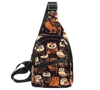 Sac à bandoulière Barred Owl Sits Motionless in The Blue Moonlight - Sac à dos à bandoulière pour voyage, randonnée, sac de jour pour sacs à main, sac à bandoulière pour femmes et hommes, Multicolore