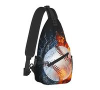 Sac à bandoulière Baseball Fire Water Sport Randonnée Daypack Crossbody épaule Sac à Dos Voyage Poitrine Pack pour Hommes Femmes