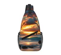 Sac à bandoulière Beach Maui Hawaï, coucher de soleil, vagues de mer, nuages, pour homme et femme, sac à bandoulière pour voyage, randonnée, sac à dos à bandoulière