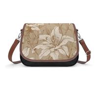 Sac à bandoulière beige pour femme, sac à bandoulière en cuir réglable amovible, sacs mains libres