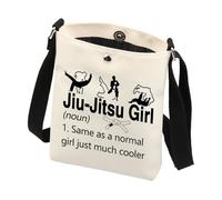 Sac à bandoulière BJJ pour fille - Cadeau pour arts martiaux - Taekwondo, Jiu Jitsu, Mma, Muay Thai, Bjj - Cadeau de sport pour femme, Jiuuu CB2, large