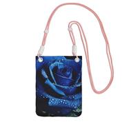 Sac à bandoulière bleu rose pour téléphone portable pour homme et femme - Mini sac à main imperméable pour téléphone portable avec sangle réglable - Pochette de voyage pour téléphone portable
