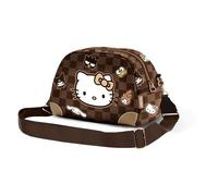 Sac à Bandoulière Bowling Lite - Hello Kitty Squares - Brun - Taille Unique