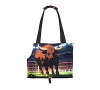 Sac à bandoulière Brave Bull imprimé pour animal de compagnie - Design pliable - Sac de voyage pour petit chat et chien