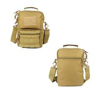 Sac à Bandoulière Camouflage Militaire 6 L, Petit Sac Tactique Étanche avec Sangle Amovible pour Un Transport Quotidien(Brown)
