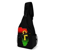 Sac À Bandoulière Carte Africaine Rasta Ankh Histoire Des Noirs Petit Sac À Bandoulière Femme Multifonctionnel Sacs Triangle, Pour Escalade, Camping, Voyage