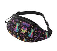 Sac à bandoulière champignons mignon sac mains libres champignons violet sac banane skateboarders 14 x 35 cm, A1, Taille unique