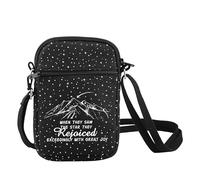 Sac à bandoulière chrétien de Noël « When They Saw The Star They Rejoiced » Cadeau de Noël religieux Verse de la Bible Cadeaux Sac à bandoulière