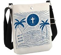 Sac à bandoulière chrétien « I Left It In The Water » avec verset de la Bible, cadeau religieux chrétien, Eau Cb UE, 8.27 Inches ×6.5 Inches × 0.79 Inches