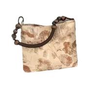 Sac à bandoulière classique texturé en jacquard pour femme, sangle réglable amovible, beige crème, sac à main léger pour tous les jours avec design intemporel, Beige-orange, Sac à dos décontracté