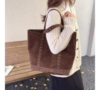 Sac à bandoulière clouté de grande capacité pour femmes, sacs à main et bourses rétro en Faux daim, sacs seau à rivets pour femmes wine red