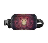 Sac à bandoulière coloré à paillettes pour homme et femme - Grande capacité - Antivol - Avec sangle réglable - Pour voyage, gym, travail, Lion astrologie à paillettes colorées, 1 size