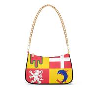 Sac à bandoulière coloré avec drapeau du Rhône auvergne des Alpes pour femme, sac à main de soirée, sac à main avec chaîne et fermeture éclair