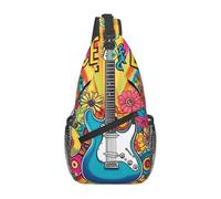 Sac à bandoulière coloré avec logo de paix imprimé tie-dye pour homme, sac à bandoulière de voyage, sac à dos de randonnée