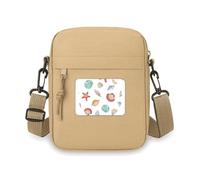 Sac à bandoulière coloré festonné avec illustration de vie marine pour téléphone portable, sac à main, sac à main, mini sac à bandoulière