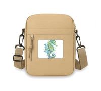Sac à bandoulière coloré hippocampe avec motif vie marine pour téléphone portable, sac à main, mini sac à bandoulière