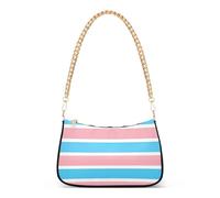 Sac à bandoulière coloré pour femme avec drapeau de la fierté sexuelle trans - Petit sac à main Hobo avec chaîne et fermeture éclair